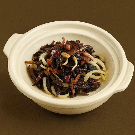 [2054] Cured Meat & Velvet Antler Mushroom